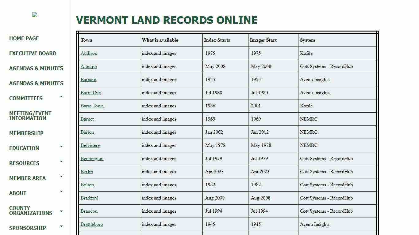 Vermont Municipal Clerk Treasurer Association - Vermont Land Records Online